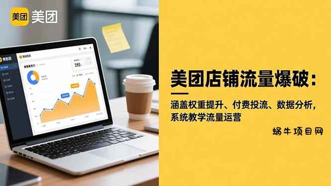 美团店铺流量爆破：涵盖权重提升、付费投流、数据分析，系统教学流量运营-蜗牛项目网
