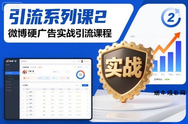 引流系列课2，微博硬广告实战引流课程-蜗牛项目网