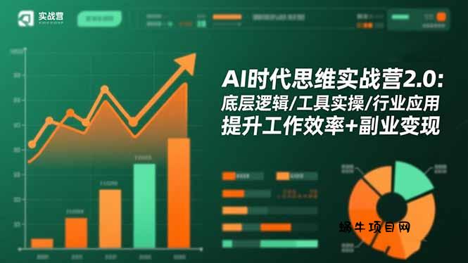 AI时代思维实战营2.0：底层逻辑/工具实操/行业应用 提升工作效率+副业变现-蜗牛项目网