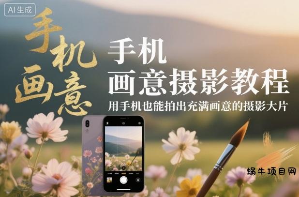 手机画意摄影教程，用手机也能拍出充满画意的摄影大片-蜗牛项目网