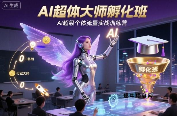 AI超体大师孵化班，AI超级个体流量实战训练营-蜗牛项目网