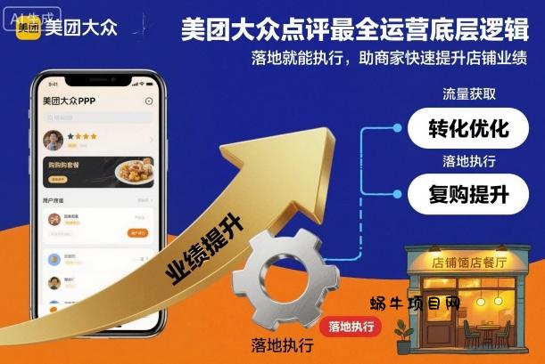 美团大众点评最全运营底层逻辑，落地就能执行，助商家快速提升店铺业绩-蜗牛项目网