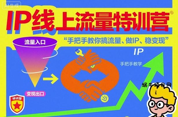 IP线上流量特训营，手把手教你搞流量、做IP、稳变现-蜗牛项目网