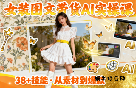 女装图文带货的AI实操课-蜗牛项目网