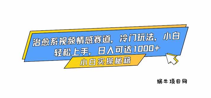 治愈系视频情感赛道，冷门玩法，小白轻松上手，日入可达1000+-蜗牛项目网