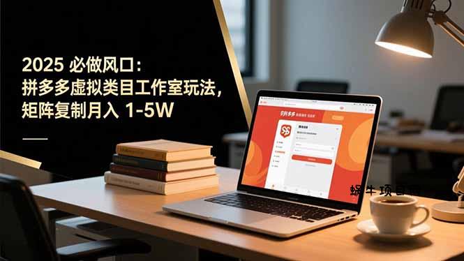 2025 必做风口：拼多多虚拟类目工作室玩法，矩阵复制月入 1-5W-蜗牛项目网