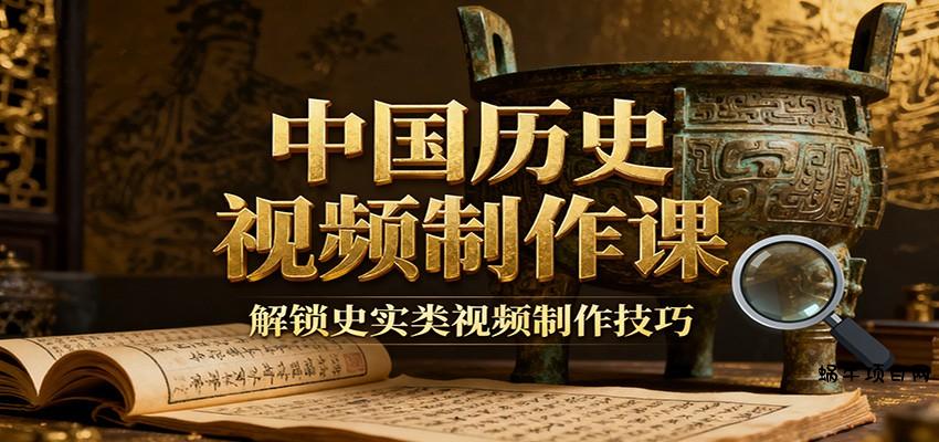 中国历史视频制作课：疆域地图集+参考文案+练习素材，解锁史实类视频制作技巧-蜗牛项目网
