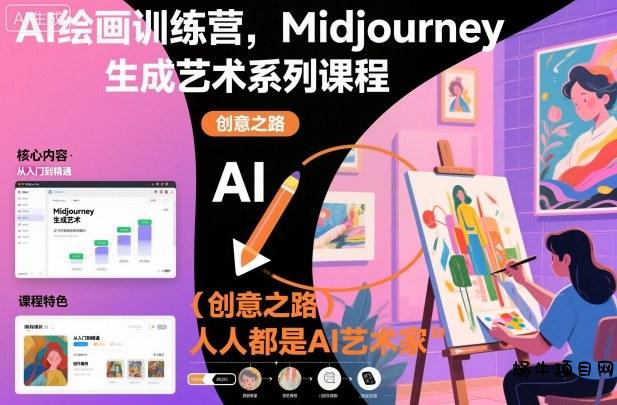AI绘画训练营，Midjourney生成艺术系列课程，人人都是AI艺术家-蜗牛项目网