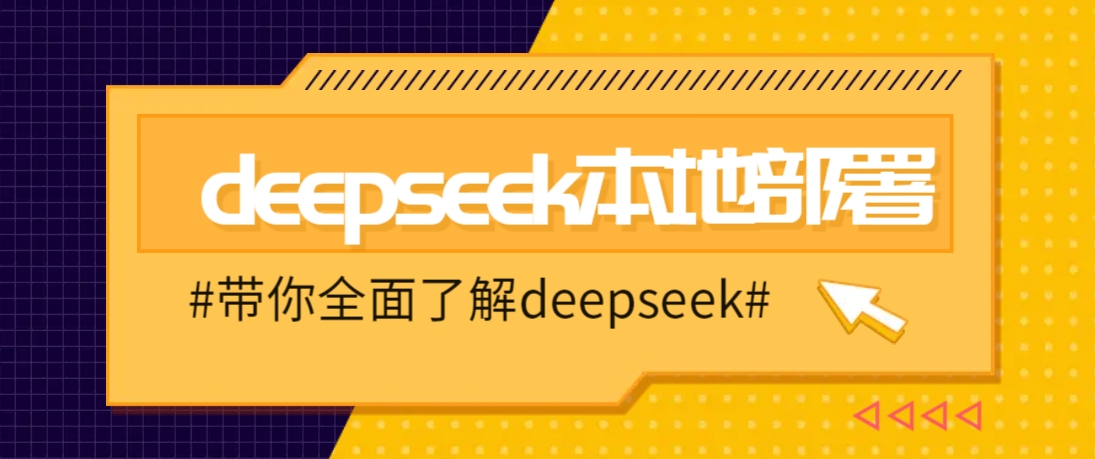 DeepSeek本地部署详细教程，轻松将deepseek部署到你的电脑上-蜗牛项目网
