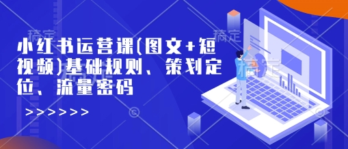 小红书运营课(图文+短视频)基础规则、策划定位、流量密码-蜗牛项目网