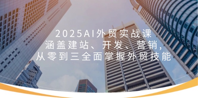 2025AI外贸实战课：涵盖建站、开发、营销, 从零到三全面掌握外贸技能-蜗牛项目网