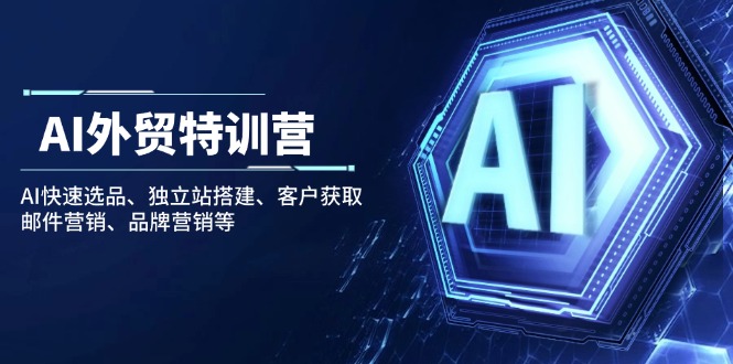 AI外贸特训营：AI快速选品、独立站搭建、客户获取、邮件营销、品牌营销等-蜗牛项目网