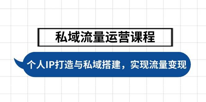 私域流量运营课程，个人IP打造与私域搭建，助力学员实现流量变现-蜗牛项目网