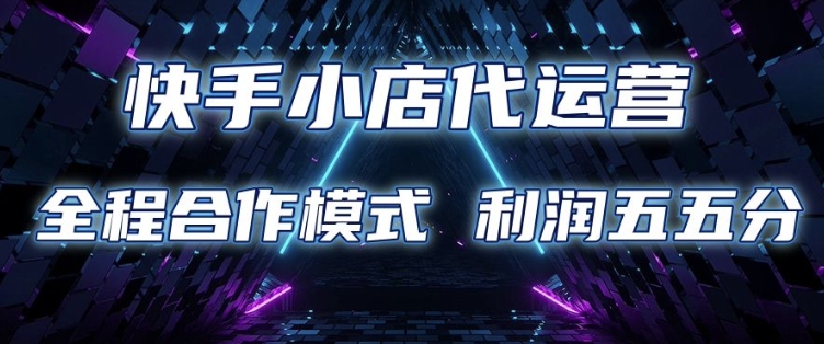 快手小店代运营 限时托管计划 合作模式 利润五五分成【揭秘】-蜗牛项目网