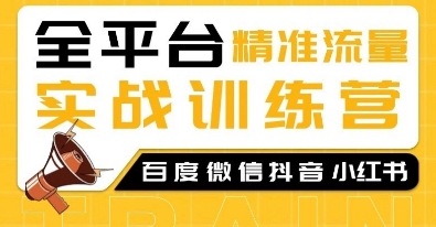 全平台精准流量实战训练营，百度微信抖音小红书SEO引流教程-蜗牛项目网